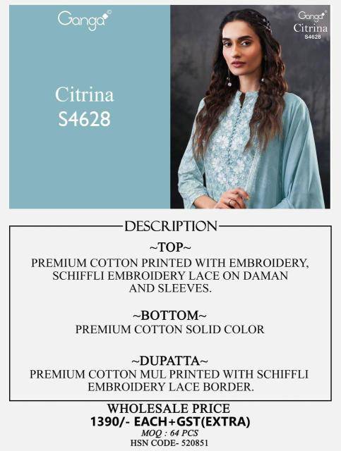 Ganga citrina 4628 Dress material market near me